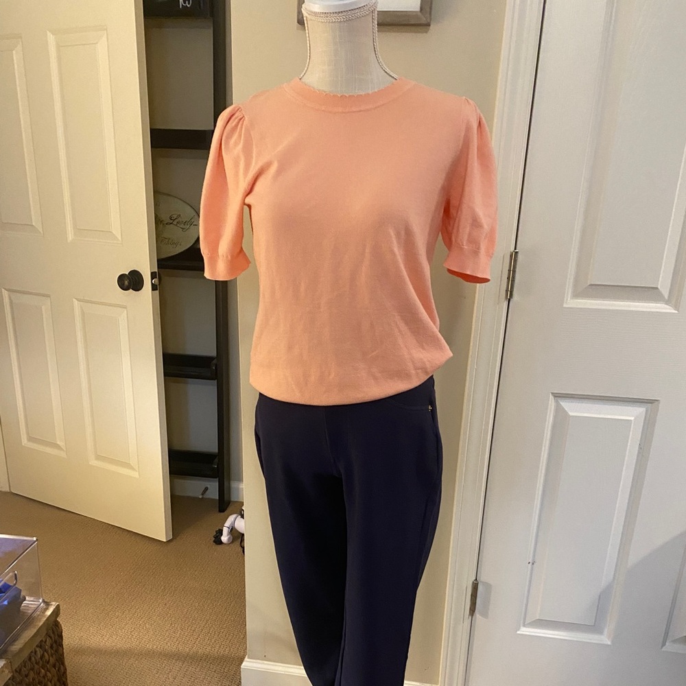 Loft Peach short sleeve sweater